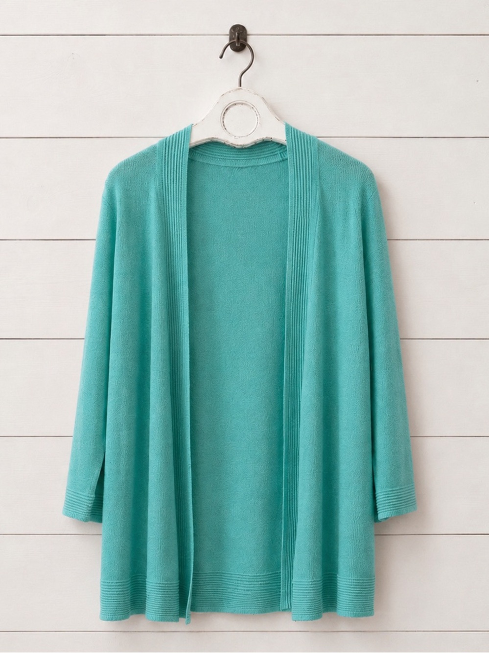 NWT Cyrus Women's Open-Front Turquoise Cardigan